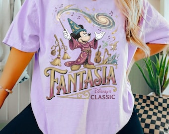Vintage Mickey Sorcerer Fantasia Disney's Classic Shirt, Disney Fantasmic Tee, Mickey Wizard Shirt, Disneyland Family Trip 2026 Kid Tee