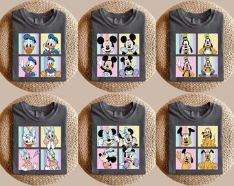 Retro 90s Mickey And Friends Shirt, Disneyland Family Matching Shirt, Disney Girly Trip, Disney Aesthetic, Mickey & Co Gift, Disney Tee