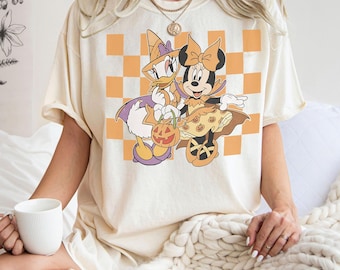 Disney Minnie & Daisy Halloween Shirt, Disney Besties Disney Girl Trip Vintage Halloween Shirt, Minnie Witch Pumpkins Tee, Halloween 2026