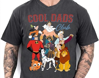 Camiseta retro de Disney de los 90, regalo divertido para papá e hijo, el mejor papá del mundo, el Rey Tritón y Mufasa Goofy, idea de regalo para el Día del Padre de Disney.
