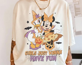 Comfort Color® Disney Minnie Daisy Girls Just have a fun Shirt, Minnie and Daisy Fall tee, Besties Matching Halloween Shirt, Halloween 2026