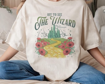 PNG vintage de "Vamos a ver al mago", diseño del camino de baldosas amarillas, El mago de Oz, PNG de "Nos vamos, mago", Ciudad Esmeralda