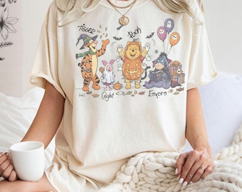 Comfort Colors Disney Winnie the Pooh Shirt,Halloween Party Tee,Winnie The Pooh Spooky Season, Halloween Tee,WinnieThe Pooh And Friends Tee