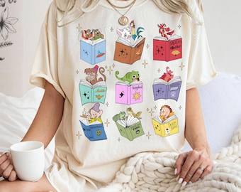 Retro Disney Story Tales Book Reader Club Shirt, Disneyland Princess Fairytale Tshirt, Tangled, Sleeping Beauty Tee, Book Lover Gift