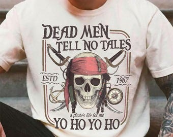 Vintage Pirates of the Caribbean Mickey Shirt, Dead Men Tell No Tales Tee, Retro Disney Pirates Shirt, WDW Disneyland Cruise Trip Top