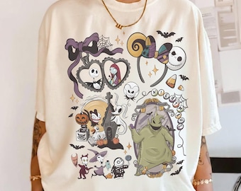 Retro Nightmare Before Christmas Coquette Shirt, Coquette Disney Halloween Shirt, Oogie Boogie Bash 2026 Tee, Jack Skellington Sally Shirt