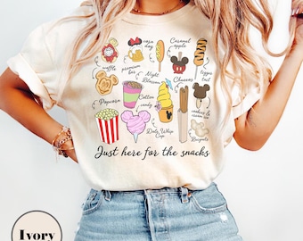 I'm Just Here For The Snacks Comfort Colors Shirt, Disney Snack Goals, Epcot World Tour Food And Frink, Disney Park Day Shirt, Vacay Mode