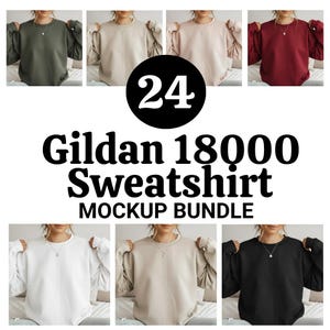 24+ Sweatshirt Mockup Bundle, Women Christmas Mockup, Holiday Mockups, Gildan 18000 Mockup, Gildan Sweatshirt Mockup, G180 Mockup Bundle