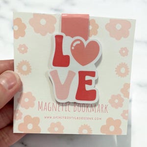 LOVE Magnetic Bookmark | Valentine’s Day Bookmarks | Valentine’s Bookmarks | Anniversary Gift