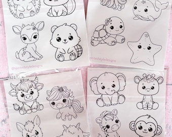 Color Your Own Sticker Pack - 2 pcs | Kids Stickers | Activities for Kids | Crafts for Kids | Sticker Sheets | Party Favors