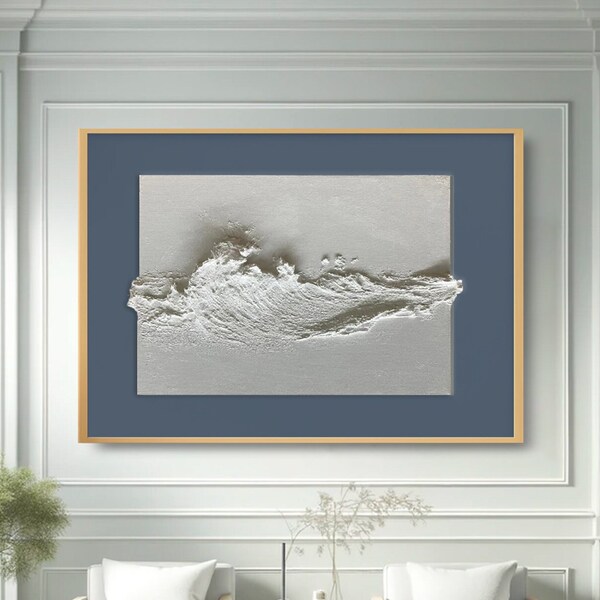 Whispers of Winter Serene Snowy Seascape 3D Textured Masterpiece Custom Square Oil Painting Ideal Gift for Home Decor with a Sporting Flair