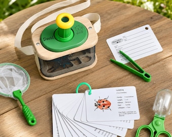 Personalized Kids Insect Catcher Kit, STEM Nature Toy,  Camping Adventure Game, Educational Gift for Age 4-8