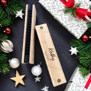 Personalized Wooden Harmonica, Children&#39;s Gift, Best Birthday Gift, Custom Harmonica, Birthday Gift For Kids, Christmas Gift