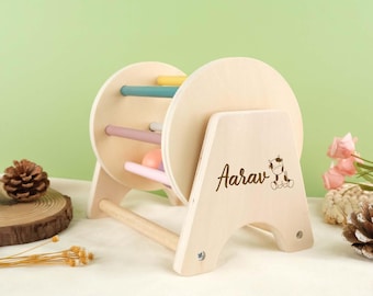 Personalized Carved Text Montessori Roller Toys, Infant Teaching Aids, Children's Early Education Textile Toys