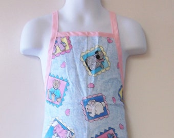 Child's Apron with Toy Pictures  #1017   SIZE LARGE