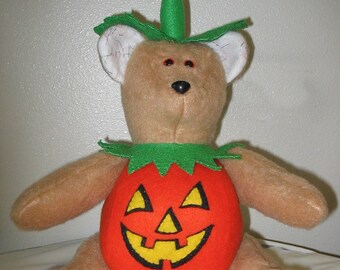 Bear in a Pumpkin Table Decoration  #F/H-115