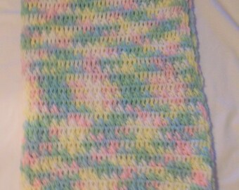 Baby Blanket in Pastel Shades of Vintage Yarn