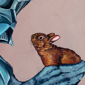 DIGITAL FILE - Darth Vader With Small Brown Bunny From Original Acrylic ...