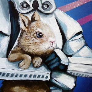 Digital Download from original artwork of Stormtrooper with Bunny