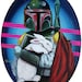 Digital Download Print of Boba Fett holding White Rabbit 