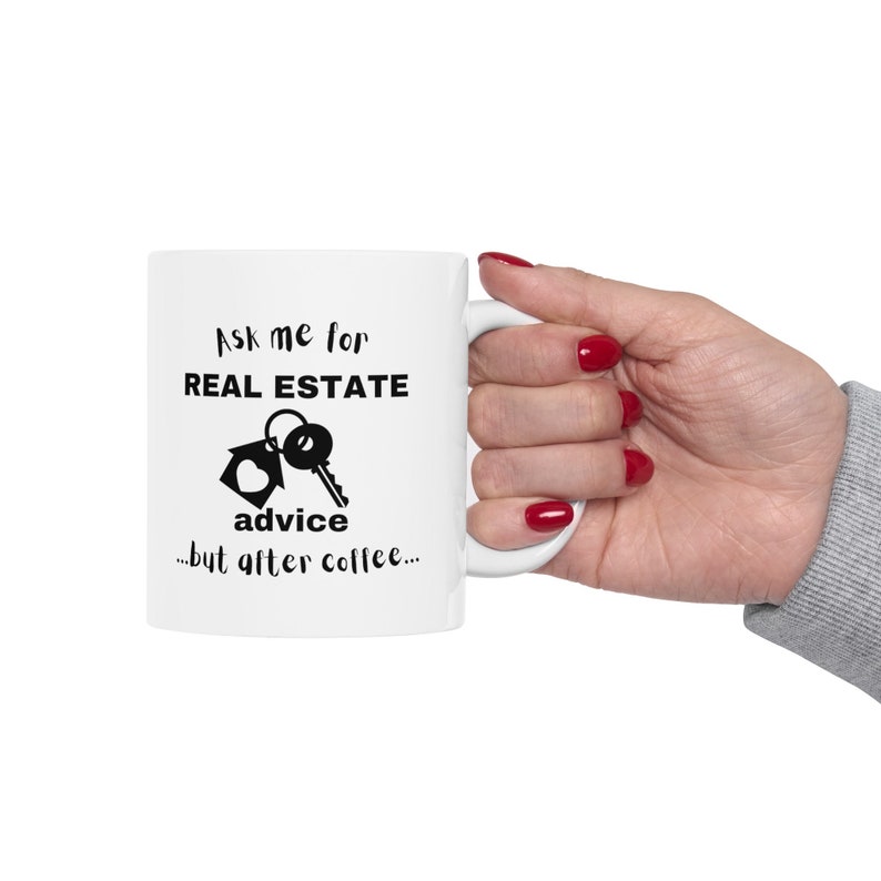 Real Estate Broker Coffee Mug Perfect Birthday Gift, Ask for Real Estate Advice After Coffee zdjęcie 7