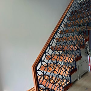 Bespoke Floating Staircase Design With Laser-cut Balustrade – Custom ...