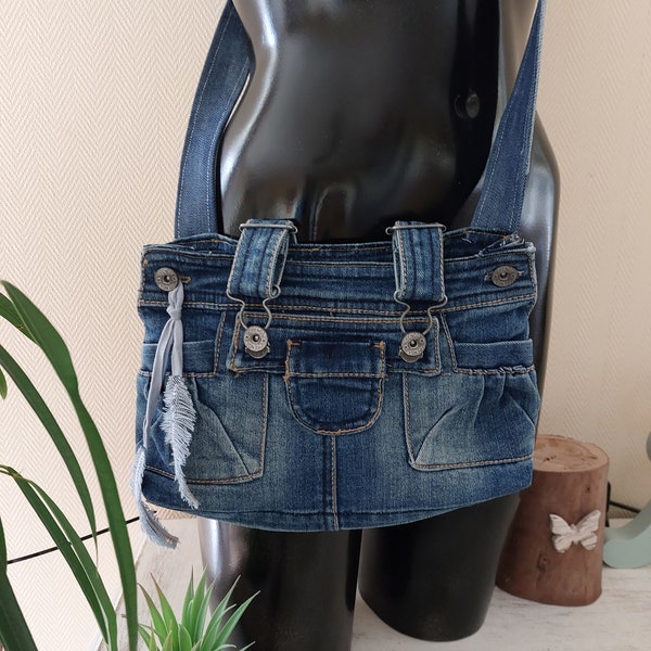 Sac bandoulière en jean