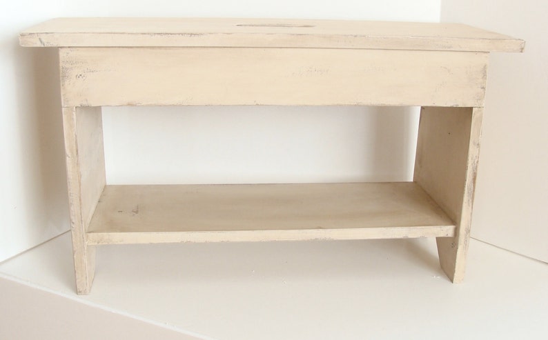 Entryway Bench, Shoe Storage Bench, Small Wood Bench, Outdoor Garden Bench, Mudroom Bench, Antique White image 5