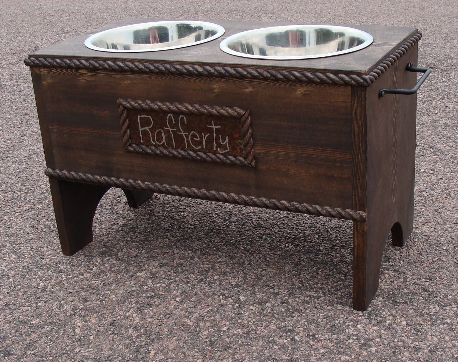 Elevated Dog Bowl Elevated Dog Feeder Personalized Dog Bowl Etsy