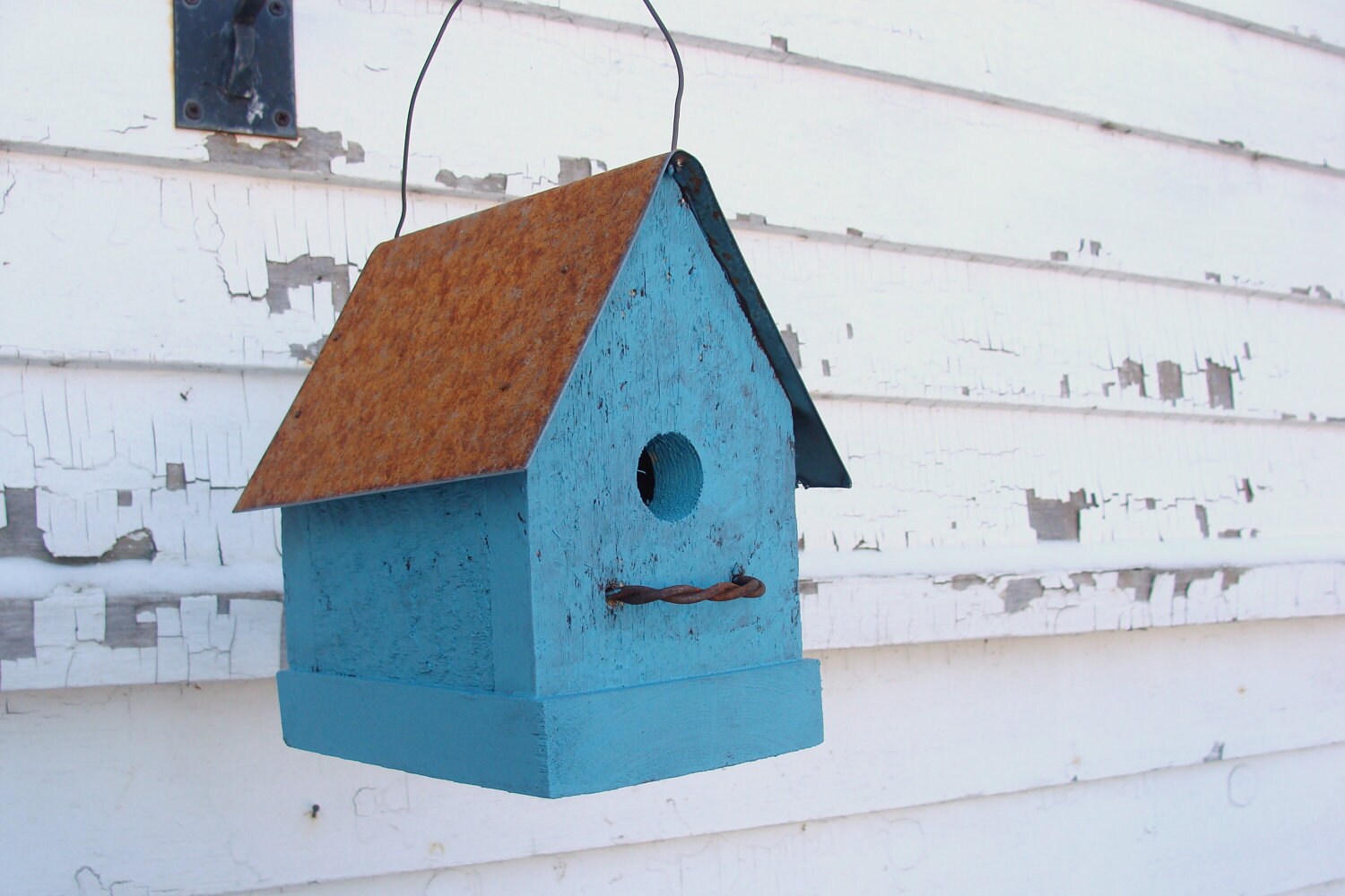 Rustic Outdoor Garden Bird House, Functional Birdhouse, Wooden Birdho…
