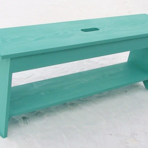 Entryway Bench with Shoe Storage, TV Stand for Living Room or Great Room, Extra Seating in Dining Area, Outdoor Patio or Front Porch Bench image 1