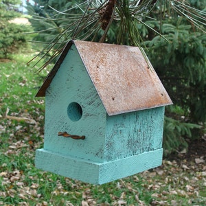 Rustic Bird House, Birdhouse for Outdoor, Handmade Birdhouse, Wooden Birdhouses, Functional Birdhouse, Outdoor Garden Decor, image 4