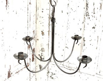 Iron Forged Chandelier Candleholder
