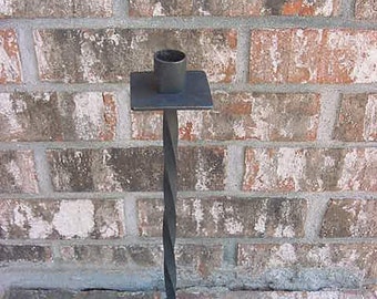 Candle Holder Iron Candlestick Forged by Blacksmith