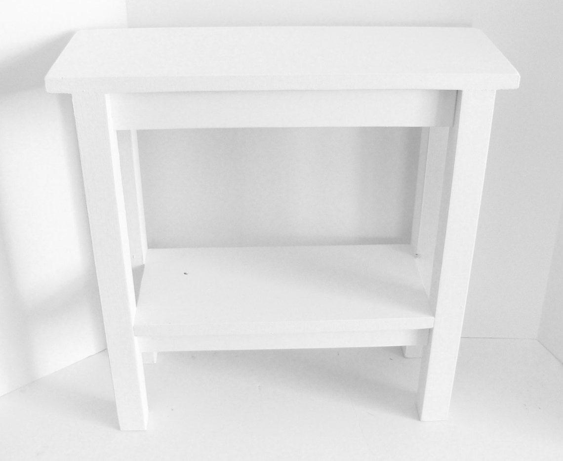Narrow Side Table or End Table White Modern Custom Size Etsy UK