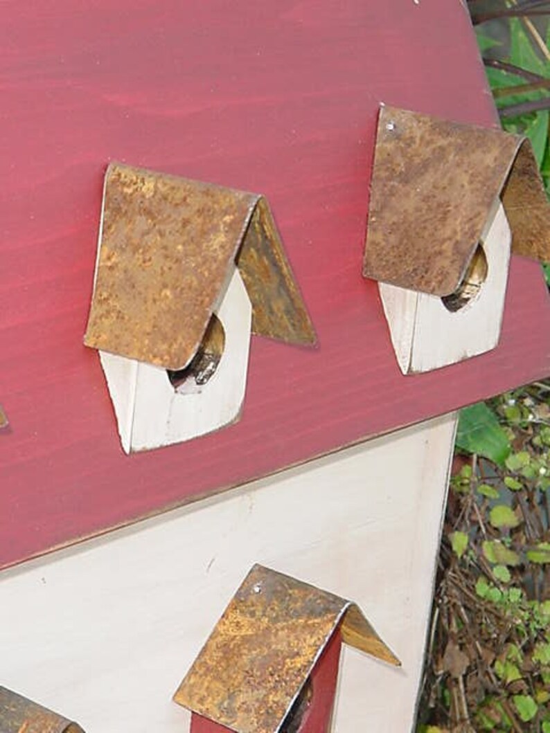 Outdoor Bird House Pole Mount Birdhouse Decorative Etsy