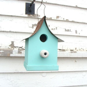 Rustic Outdoor Birdhouse Handmade Yard Decor Garden Art image 1