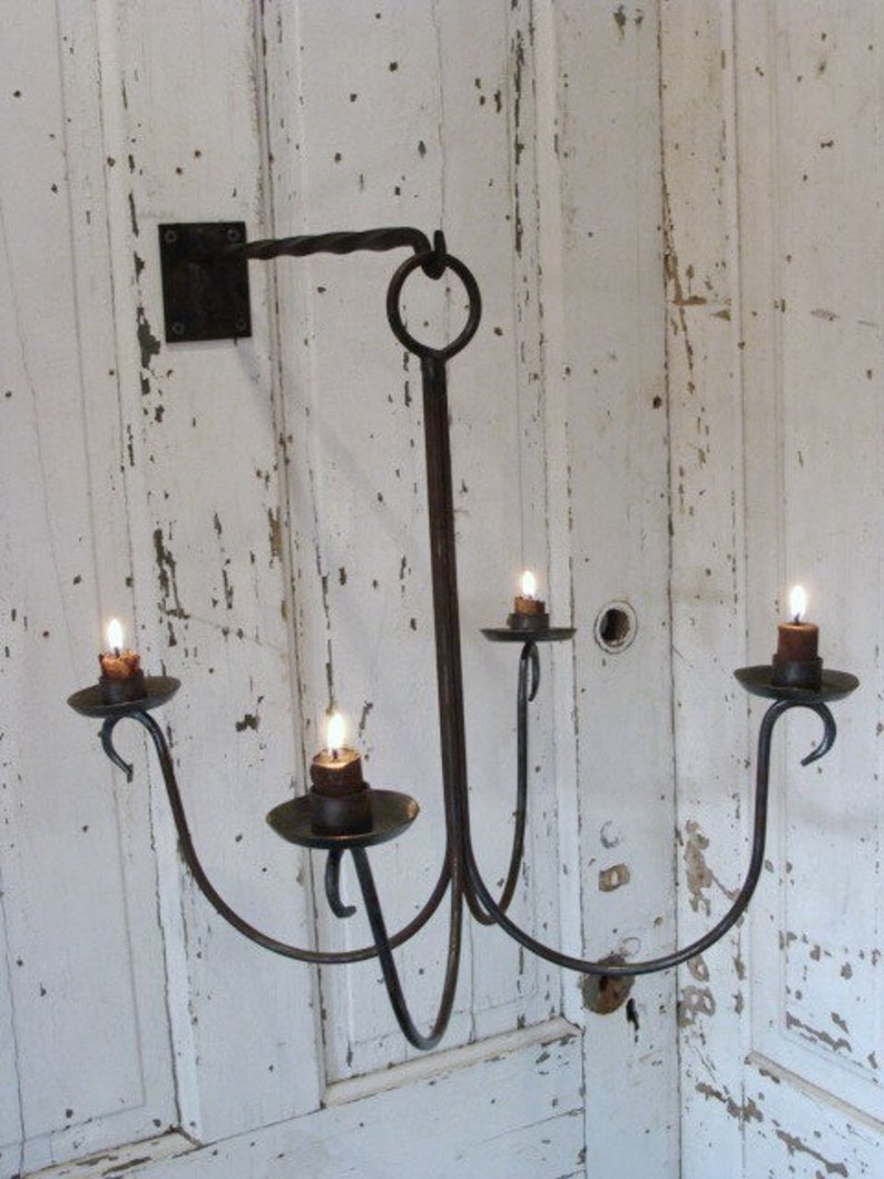 Rustic Candle Holder Rustic Chandelier Wall Mount Etsy