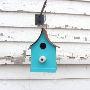 Rustic Birdhouse Recycled Farm Insulator Outdoor Yard Decor image 4