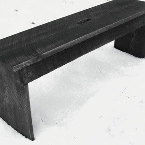 Solid Wood Bench, Living Room Furniture, Extra Seating, Handmade Bench image 3