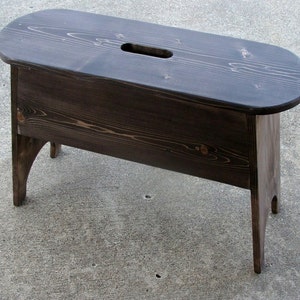 Handmade Solid Wood Bench: Side Table Extra Seating Custom