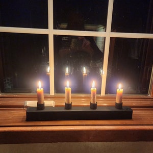 Iron Candle Holder, Blacksmith Forged, 4 Light Candleholder, Early Lighting