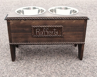 Personalized Dog Feeder Stand for the Pet Parent