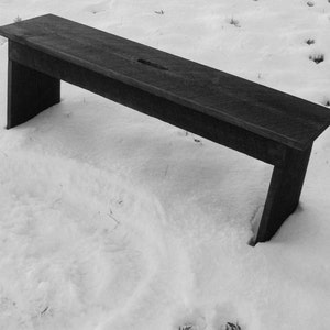 Solid Wood Bench, Living Room Furniture, Extra Seating, Handmade Bench image 2