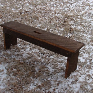 Handmade Rustic Wood Bench: Entryway Furniture, Modern Farmhouse Style