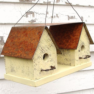 Handmade Rustic Birdhouse Outdoor Garden Decor