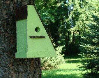 Handmade Birdhouse Rustic Outdoor Garden Bird House Recycled Bike Chain Bird Home