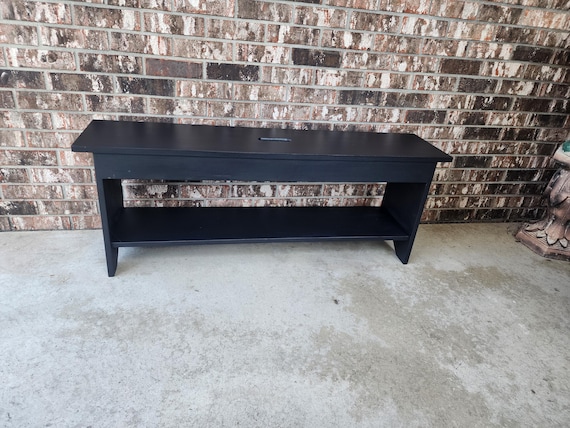 Handmade Solid Wood Entryway Bench: Shoe Storage, Living Room Furniture