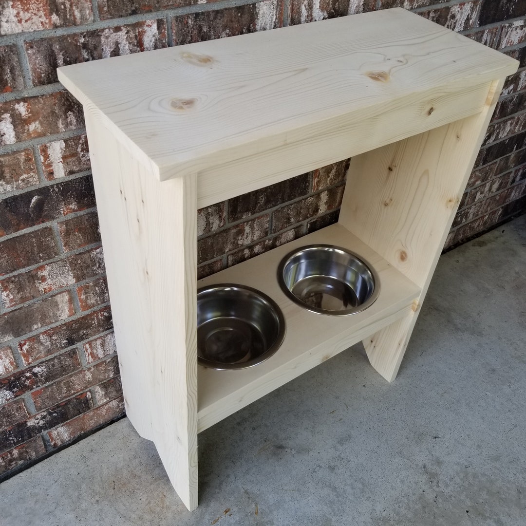 Large Dog Feeding Table Elevated Dog Stand Custom Size Etsy