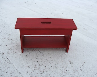 Modern Farmhouse Entryway Bench with Shoe Storage: Handmade Solid Wood Construction